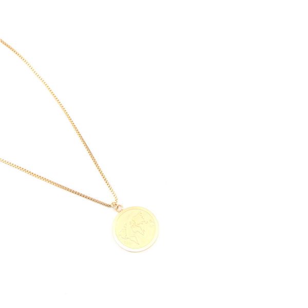 

925 sterling sliver face pendant chokers necklace minimalist coin disc choker necklaces chic layered chain necklaces, Golden;silver