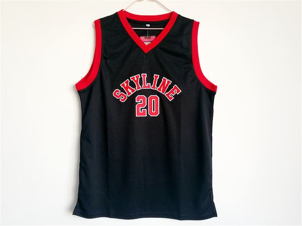 

skyline high school #20 gary payton basketball jerseys, Black