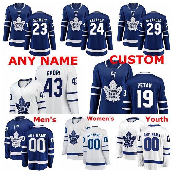 

toronto maple leafs jerseys nazem kadri jersey kasperi kapanen william nylander nic petan travis dermott ice hockey jerseys custom stitched, Black;red