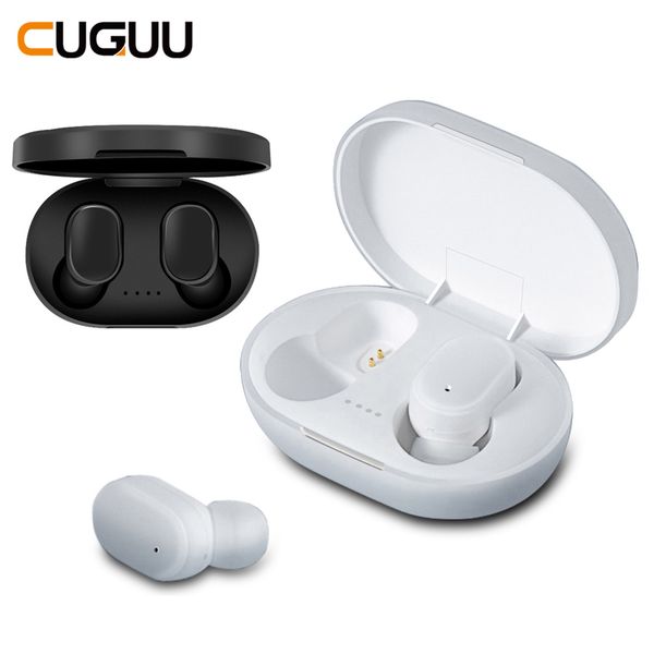 

a6s tws wireless earphones pk airdots stereo bluetooth earphones bt 5.0 waterproof sport headsets noise cancelling mic for redmi