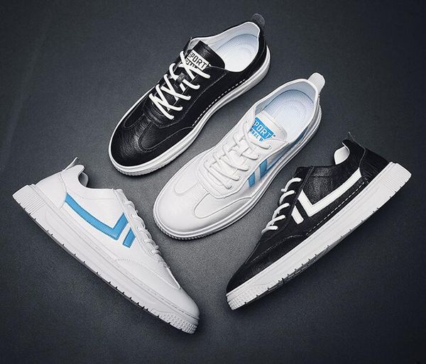 

nice new design fashion men young man lace-up texture casual shoes men trend shoes flat base loafers, Black