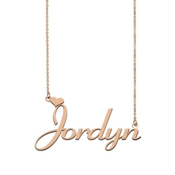 

jordyn name necklace , custom name necklace for women girls friends birthday wedding christmas mother days gift, Silver