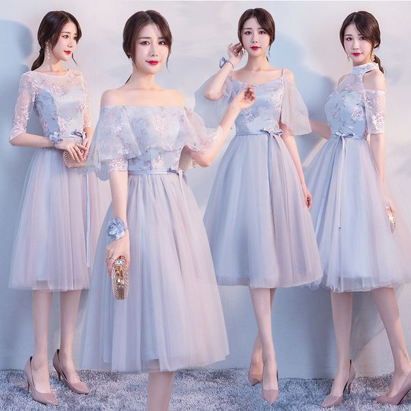 

2019 chiffon bridesmaid elegant marriage dress celebrity cocktail club dresses noble wedding cheongsam vestidos evening gowns, Red