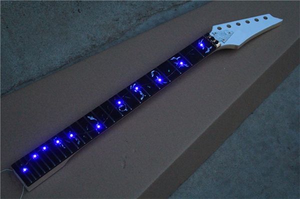 Manico per chitarra elettrica The Tree of life Inaly a 6 corde con luce a led, tastiera in palissandro, personalizzabile su richiesta
