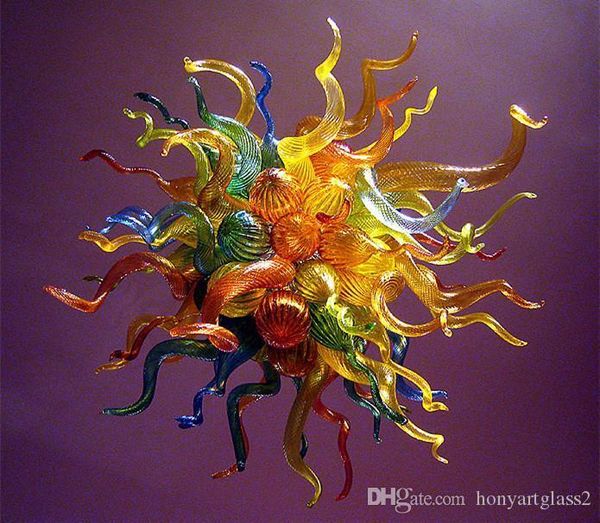 

100% mouth blown borosilicate european interior lighting murano colored glass art style crystal chandelier light