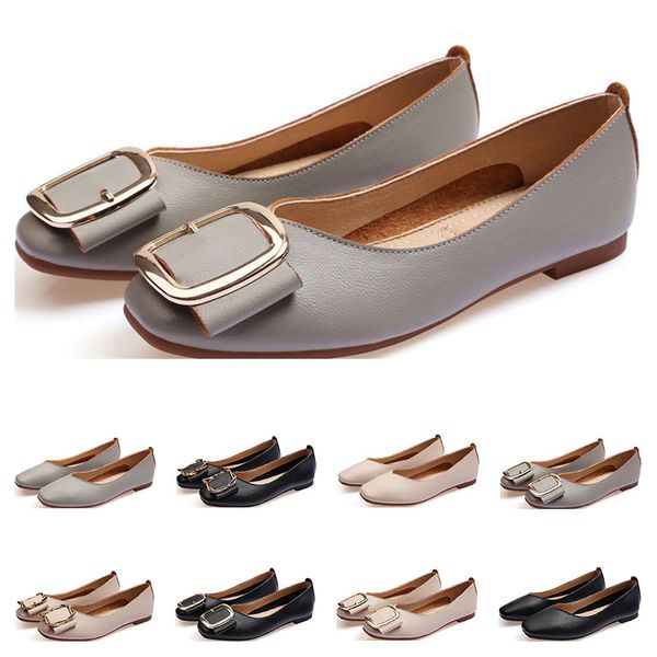

33-43 lager ladies size womens new flat shoe girl leather nude black grey new arrivel working wedding party dress shoes three140 s