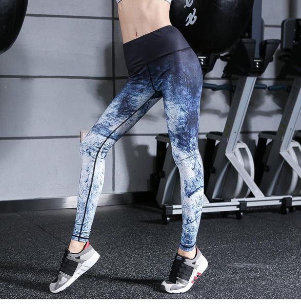 

printed yoga pants women sports clothing sport leggings fitness yoga running jogging training pants, White;red