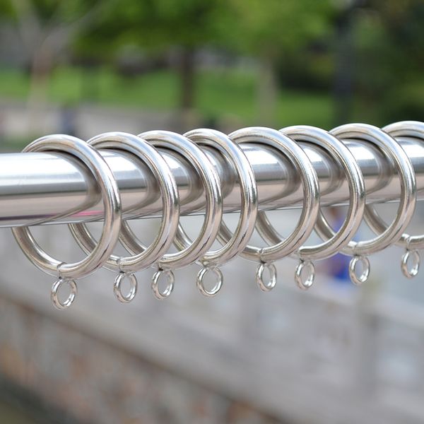 

4 colors strong metal round curtain rings pole rod voile net with clip hanging