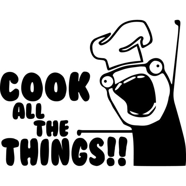 

13.5*10.7cm cook all the things decal for instant pot kitchen window bumper sticker decor vinyl hobby car bumper sticker