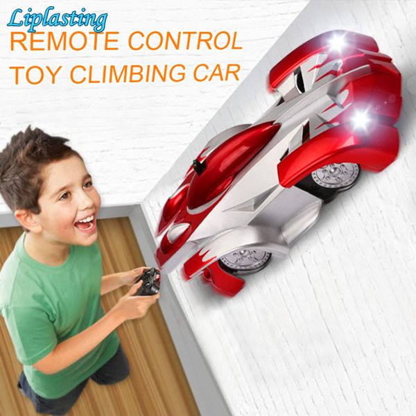 

remote control wall climbing rc car with led lights 360 degree rotating stunt toys antigravity machine wall car for children y200414