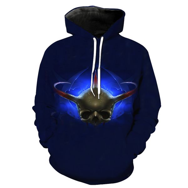 

Mens 2019 Luxury Designer Clothes Green Skull Printing Casual Sports Blue Hoodie Fashion Hipster Sweatshirt Mens Designer Hoodies