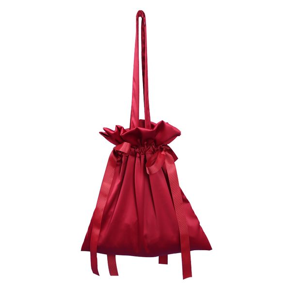 

canvas drawstring satin canvas bag christmas shoulder bag silky satin bow handbag shoulder christmas gift silk surface