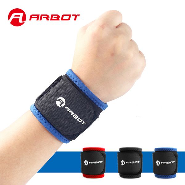 

arbot 1pcs strength training care wrist gym wrist straps hand bands support straps wraps fitness bandage wraps brace joint, Black;red