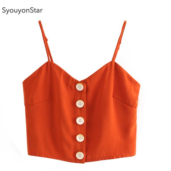 

syouyonstar vintage crop solid women croppes summer 2019 clothes, White