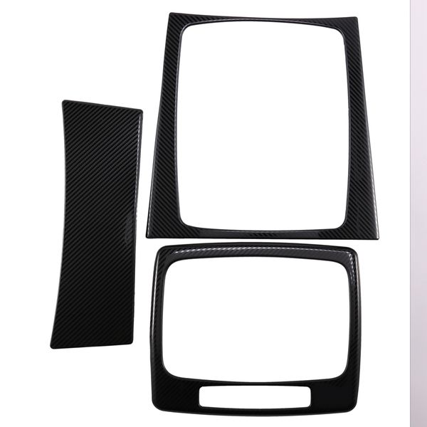 

carbon fiber stainless steel gear shift panel cover trim for x204 glk 2008-12