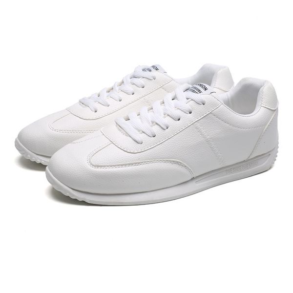 

fashion men sneakers for men casual shoes breathable lace up couple shoes spring 2020 leather shoes men, Black