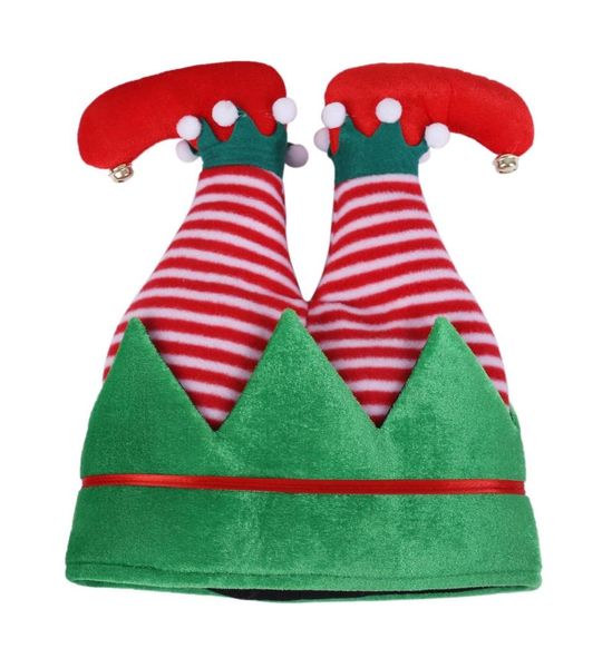 

30x35cm christmas fairy hat santa claus pants hats kids cute xmas new year decorative clown cap red green stripe halloween