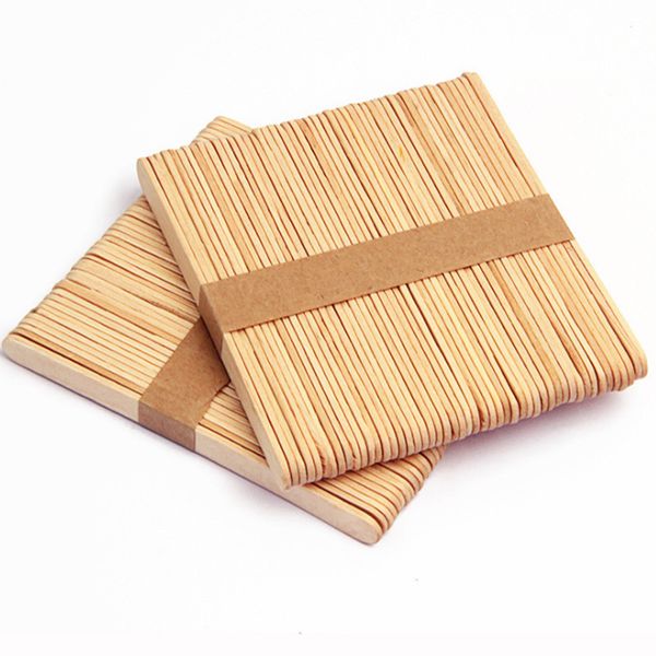

50pcs / lot цветные деревянные палочки popsicle натуральное дерево мороженое палочки дети diy рук crafts art ice cream lolly торт инструмент