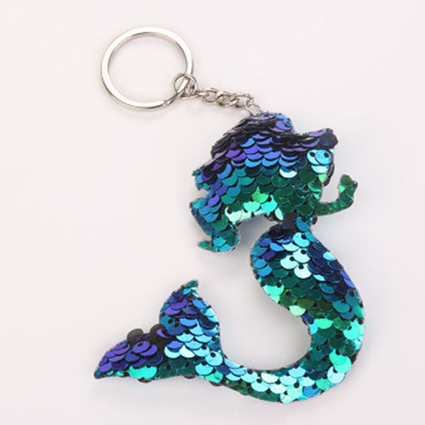 Skala Pailla Mermaid Key Rings Kette Handtasche hängt Tierschlüsselkettenmodiewille und sandig