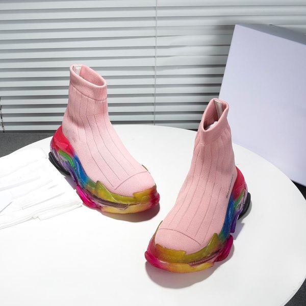 

2019 ace designer casual sock shoes speed trainer black red triple black fashion socks sneaker trainer casual shoes 36-45 l05