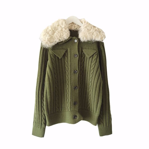 

women's sweaterjacket 2019autumn women's new fashion trends pure wool lapel long sleeve single-breasted knit cardigan slim fit wil, White;black