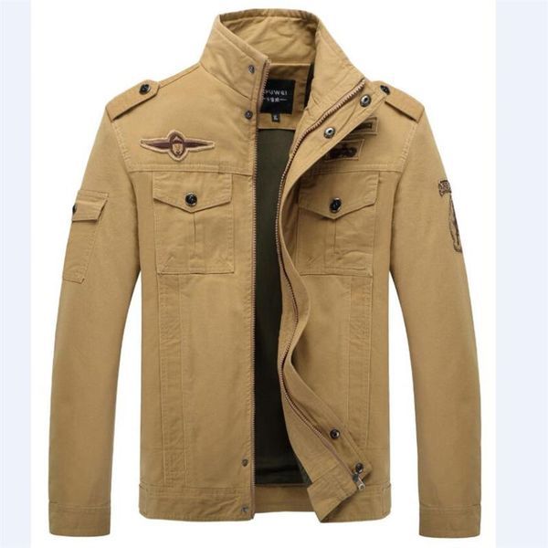

men jacket jean army soldier cotton one male brand clothing 2020 spring autumn mens jackets plus m-6xl, Black;brown