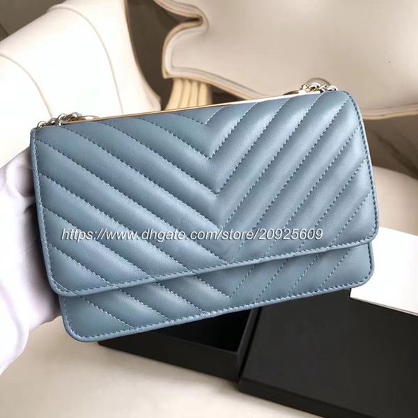 

2020 wholesale genuine lambskin trendy shoulder bag with gold sequined 80982 brand women chain messenger bag mini flap 33814 i