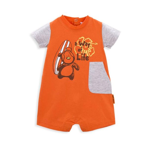 

honeyzone baby girl summer clothes vetement garcon toddler boy short sleeve cartoon jumpsuit fashion kids overalls, Blue