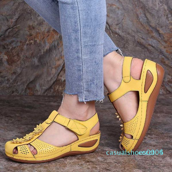 

women's wedge gladiator sandals women shoes peep toe bohemia flip-flop ankle strap casual outdoor hiking slip on shoe woman c06, Black