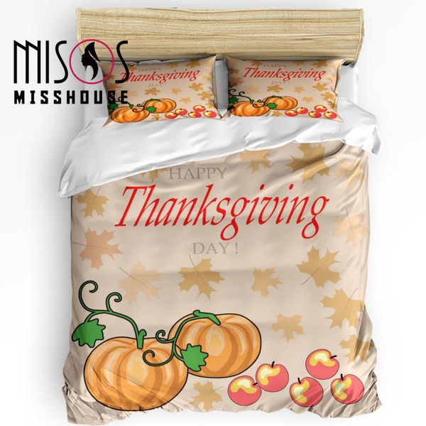 

misshouse bedding sets happy thanksgiving day home textile 3pcs duvet cover set comforter cover pillowcases