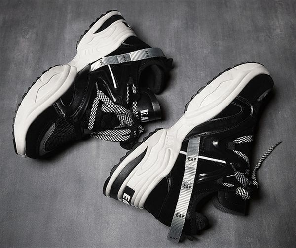 

new lovers white shoes with casual inkjet tide shoes men's women's student lovers shoes 39-44, Black