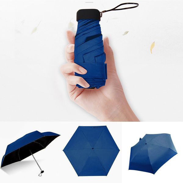 

flat lightweight umbrella parasol folding sun umbrella mini short handle wind durable resistant conveniently umbrell#l4