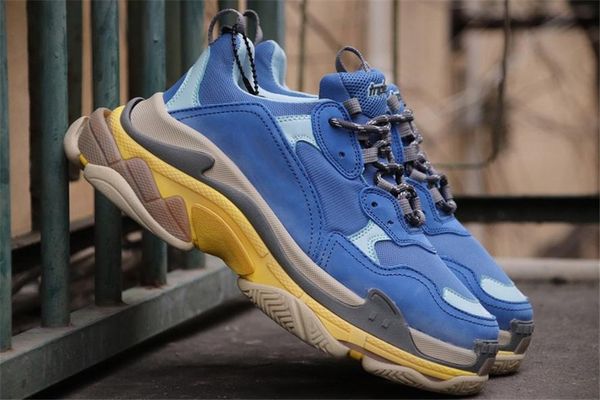 

Og8balenciaga triple en e blue yellow neaker pec trainer thick heel grandpa training neaker hoe