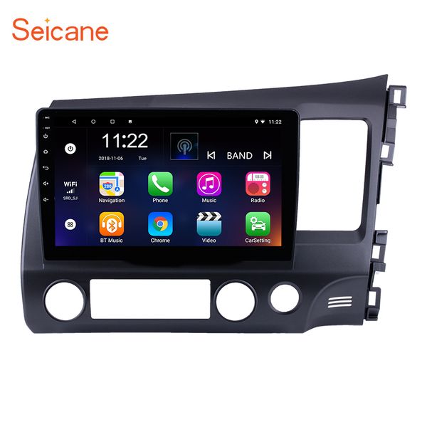 

автомобиль seicane 10.1" gps навигатор для android 10.0 для civic 2006-2011 правый руль видеорегистратор беспроводной bluetooth мультимедиа