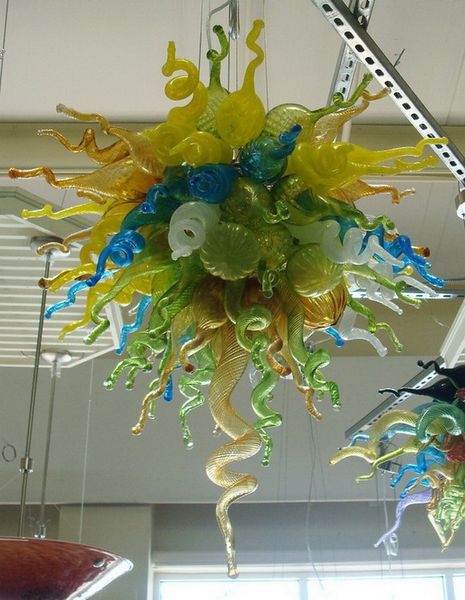

restaurant artistic decoration lamp modern stained color glass chandelier light american murano glass pendant lamps