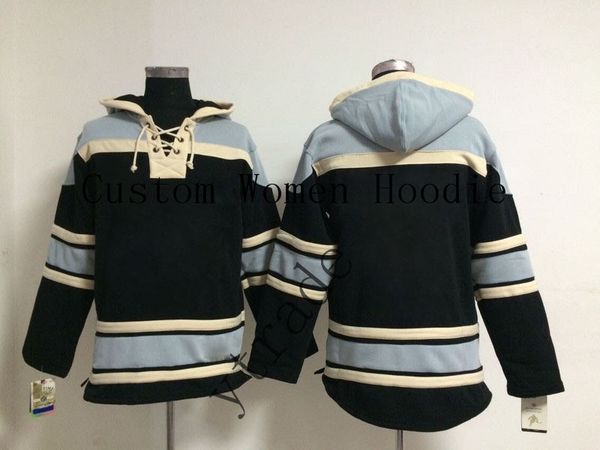 

custom women's hoodies ladies winter hoodie hockey jackets long sleeve autumn female outdoor wear size s-xxl high quality, Black;red