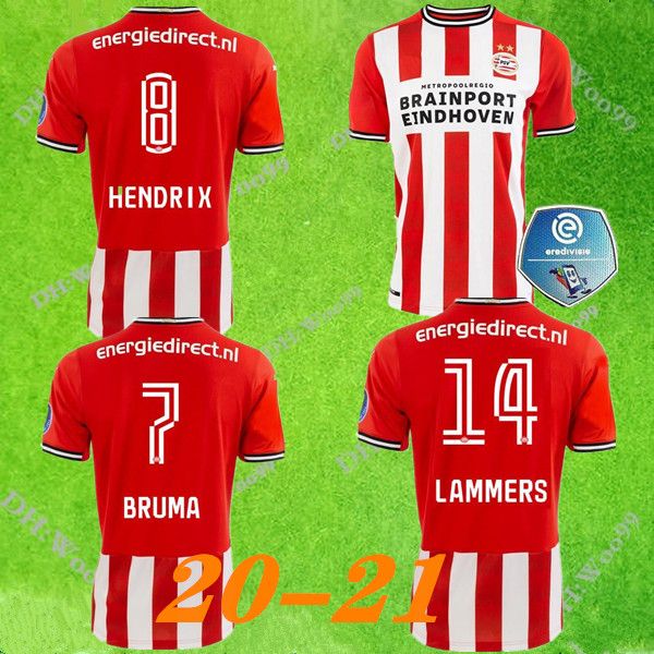 

20 21 psv eindhoven soccer jersey 2020 2021 malen camisa de futebol ihattaren dumfries gakpo bruma lammers mens football shirt, Black;yellow