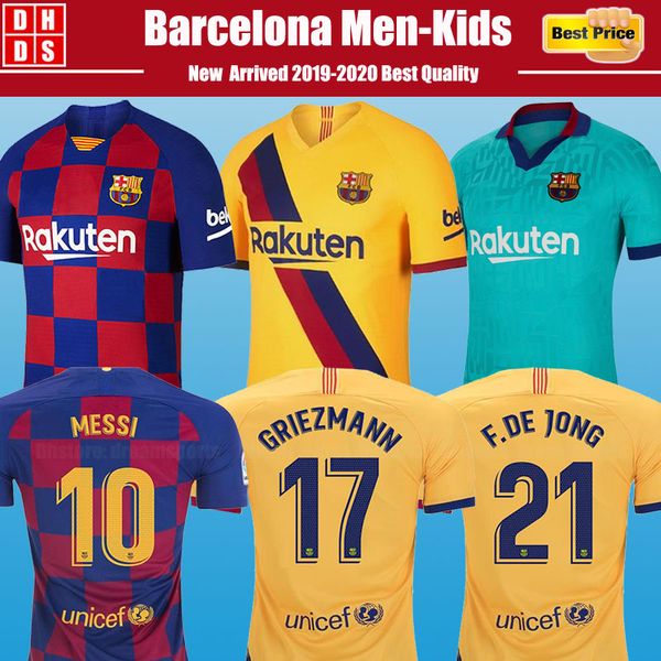 

New 19 20 Home 10# Messi Soccer Jerseys 21# F.DE JONG GRIEZMANN 17# Jersey Maillot Camisas de futbol Third Football Shirts