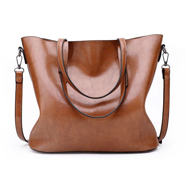 

new women's bag 2020 oil tote bag fashion ladies shoulder slung ladies