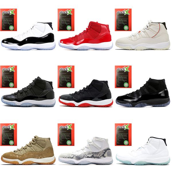 

jumpman 2019 new bred 11s stock x shoes air jordan retro women mens 11 basketball shoes cap and gown concord snakeskin trainers
