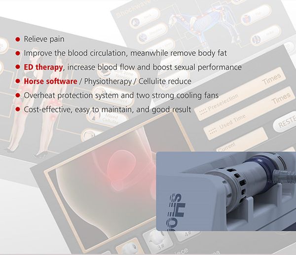 

shockwave cellulite machine pain relief shock wave therapy equipment for ed treatment /low intensity extracorporeal eswt