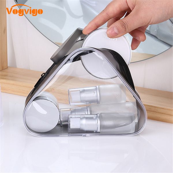 

vogvigo transparent toiletry bag cosmetic bag waterproof triangel organizer makeup bags women travel accessories bulk supplies