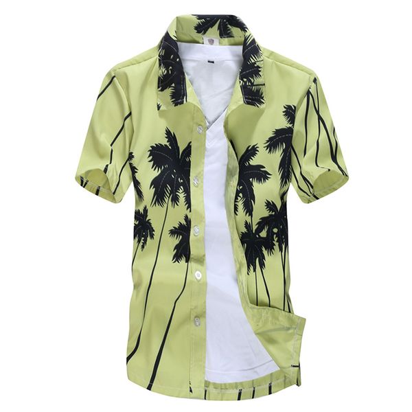 

brand men shirt slim fit regular 2019 summer plus size shirt short sleeve rockabilly gothic floral printed beach shirts 5xl, White;black