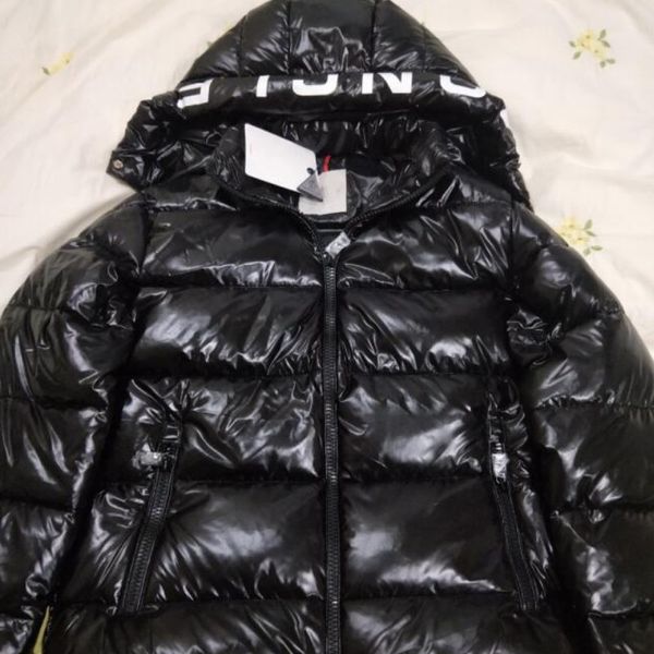 

2020 mens designer jackets down thick warm hooded letters printing casual winter jacket men and woman down jacket size s-2xl, Black
