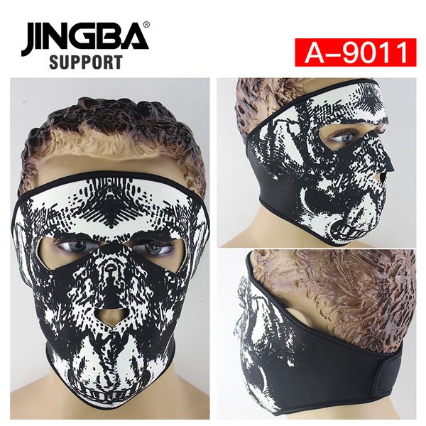 

jingba support full face facemask halloween skull cool mask outdoor riding sport moto windproof ski bike mask dropshipping, Black