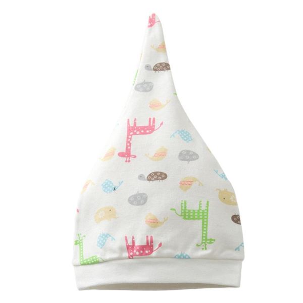 

spring autumn cotton baby beanie hats cartoon print newborn hat elastic toddler cap 1 pc, Blue;gray
