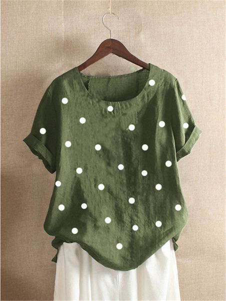 

2019ins горошек напечатаны случайную коротких рукава 2019ins горошек напечатанная случайную короткие рукава футболка футболка, White