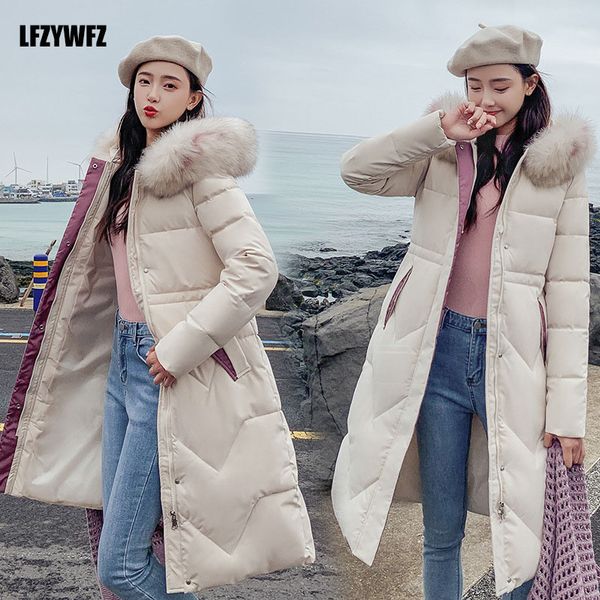 

outdoor warm clothing 2019 winter down jacket women's hooded ultra light duck down warm female coat women coat long sleeve, Blue;black