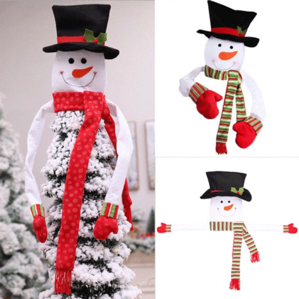 

christmas tree er cover snowman hat scarf xmas decoration for home ornament