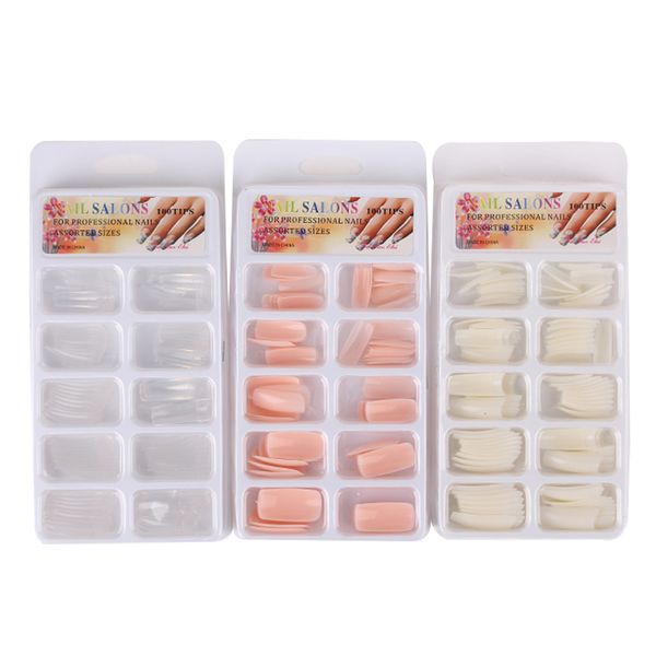 

300pcs/lot artificial nail tip acrylic nail art tips extend nails plastic nails, Black
